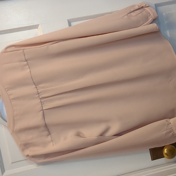 Chico's Blush ruffle front blouse - Picture 7 of 9